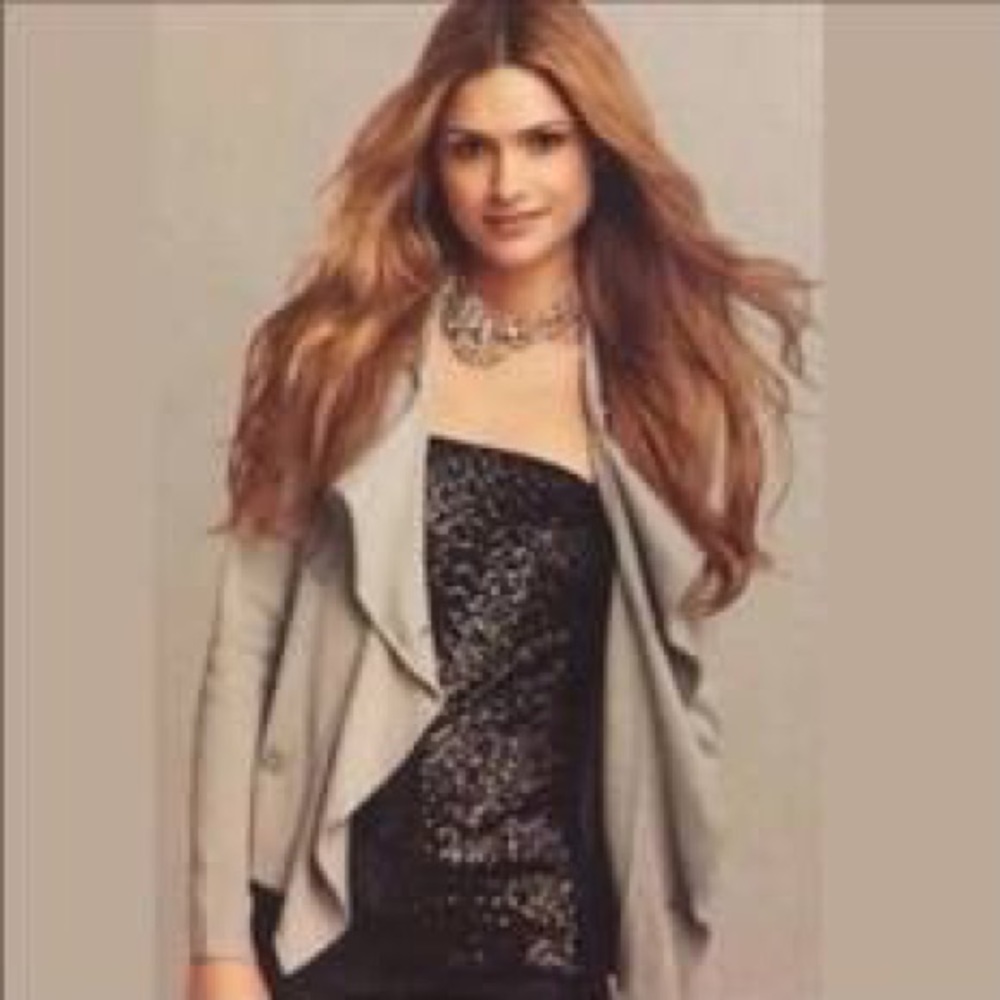 CAbi Black Sequin Tube Top.